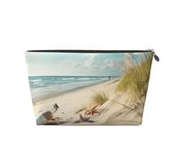 VTCTOASY Trousse de maquillage pour femme - Grande capacité - En cuir synthétique - Étanche - Jolie et esthétique - Fermeture éclair, doré, One Size