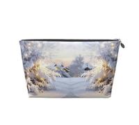 VTCTOASY Trousse de maquillage pour femme - Grande capacité - En cuir synthétique - Étanche - Jolie et esthétique - Fermeture éclair, Argenté, One Size