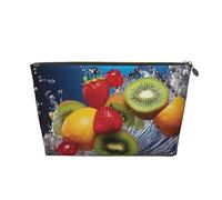 VTCTOASY Trousse de maquillage pour femme - Grande capacité - En cuir synthétique - Étanche - Jolie et esthétique - Fermeture éclair, doré, One Size