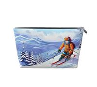 VTCTOASY Trousse de maquillage pour femme - Grande capacité - En cuir synthétique - Étanche - Jolie et esthétique - Fermeture éclair, Argenté, One Size