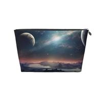 VTCTOASY Trousse de maquillage pour femme - Merveilleux univers - Trousse de maquillage de voyage - Grande capacité - Portable - En cuir synthétique - Étanche - Trousse de toilette mignonne et