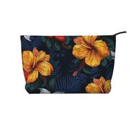 VTCTOASY Trousse de maquillage pour femme - Paire de tournesols et zèbres - Grande capacité - Portable - En velours côtelé - Trousse de toilette de voyage mignonne et esthétique avec fermeture éclair,