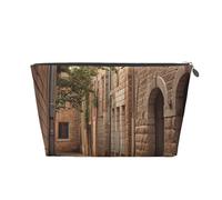 VTCTOASY Trousse de maquillage pour femme - Pour l'architecture, les rues, les maisons, les voyages, les cosmétiques - Grande capacité - Portable - En cuir synthétique - Imperméable - Jolie trousse de