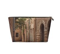 VTCTOASY Trousse de maquillage pour femme - Pour l'architecture, les rues, les maisons, les voyages, les cosmétiques - Grande capacité - Portable - En cuir synthétique - Imperméable - Jolie trousse de