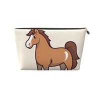 VTCTOASY Trousse de maquillage pour femme - Sac de maquillage de voyage simple - Grande capacité - Portable - En cuir synthétique - Étanche - Jolie trousse de toilette - Esthétique - Fermeture éclair,