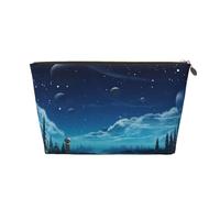 VTCTOASY Trousse de maquillage pour femme - Trousse de toilette de voyage au pays des merveilles - Grande capacité - Portable - En cuir synthétique - Étanche - Jolie pochette de maquillage esthétique