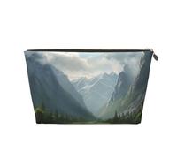 VTCTOASY Trousse de maquillage pour femme Valley - Grande capacité - Portable - En cuir synthétique - Étanche - Jolie et esthétique - Fermeture éclair, doré, One Size