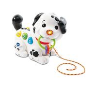 VTech - 1,2,3 P'tit Dalmatien, Jouet à Tirer, Chiot Interactif à Promener, Jeu de Motricité et d'Éveil Musical, Jouet Éducatif, Cadeau Enfant Dès 1 an - Contenu en Français