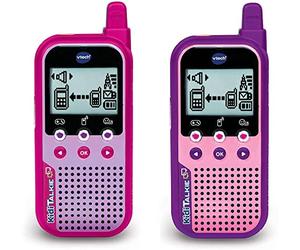 VTech-123-518557 VTech-KidiTalkie 6 en 1, Walkie Talkie, envía Mensajes y Juega con una conexión Segura, perfecto para mantener las distancias al hablar, versión ESP, color rosa (3480-518557)