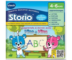 VTech - 232605 - Jeu Storio J'Apprends À Écrire avec Nino & Nina