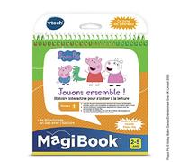 VTech Livre interactif MagiBook Peppa Pig 480405 – Pages tactiles Niveau 1 – Multicolore – 2–5 ans