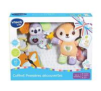 VTech 516305 Coffret Naissance - Premières Découvertes - Coffret Bébé - Hochet Peluche - Dès la Naissance - Version FR, Multicolore