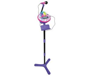 VTech 80-165822 Kidi SuperStar LightShow Karaoké électronique interactif, connexion MP3, effets de lumière, voix, enregistreur, haut-parleur intégré, jeux, rose - Version espagnole