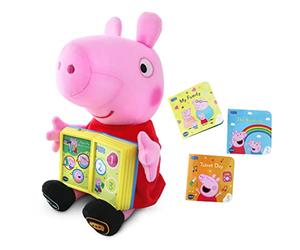 VTech -80-552222 Peluche Interactive Pig Apprenez avec Les diverlivres Peppa, Couleur, Unique (80-552222)
