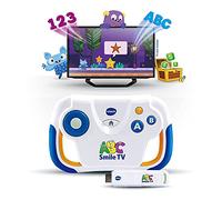 VTech - ABC Smile TV, Ma Première Console TV Éducative, Console de Jeux et d'Apprentissages avec Manette sans Fil, Clé HDMI Plug and Play, Cadeau Enfant de 3 Ans à 7 Ans - Contenu en Français