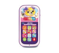 VTech - Allô Bébé Messages Magiques Rose, Premier Téléphone Interactif, Parlant et Musical avec Enregistreur Vocal, Changeur de Voix et Effets Lumineux, Cadeau Bébé Dès 9 Mois - Contenu en Français