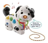 VTech - 1,2,3 P'tit Dalmatien, Jouet à Tirer, Chiot Interactif à Promener, Jeu de Motricité et d'Éveil Musical, Jouet Éducatif, Cadeau Enfant Dès 1 an - Contenu en Français