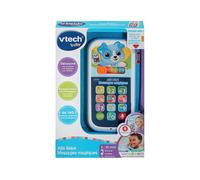 VTech - Allô Bébé Messages Magiques Bleu, Premier Téléphone Interactif, Parlant et Musical avec Enregistreur Vocal, Changeur de Voix et Effets Lumineux, Cadeau Bébé Dès 9 Mois - Contenu en Français