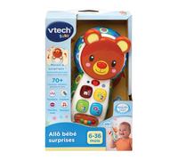 VTech- Kid Allô Bébé Surprises Brun, 502705 - Version FR