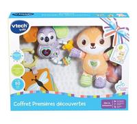 VTech 516305 Coffret Naissance - Premières Découvertes - Coffret Bébé - Hochet Peluche - Dès la Naissance - Version FR, Multicolore