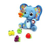 VTech Baby - Éléphant glouton Enfant Fran, Développe des Sens et des émotions | Jouet interactif pour Enfants +1 an | Version ESP | Couleur Bleue