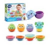 VTech -Baby Jeu éducatif empilable pour Baignoire, Animaux à partir de 1 an, Version ESP