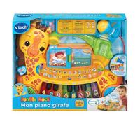 VTech - Mon Piano Girafe Jungle Rock, Instrument de Musique Bébé, Clavier Piano Enfant Parlant et Interactif avec Micro Karaoké, Cadeau Enfant Dès 18 Mois - Contenu en Français