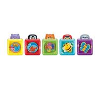 VTech -Baby Mes Premiers Blocs d'activités, Jouet gigogne pour bébés à partir de 6 Mois, Cubes empilables interactifs, éveille Les Sens, Version ESP
