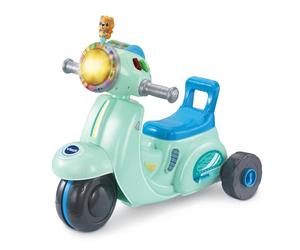 VTech -Baby Mi Moto Scooter 2 en 1, Moto Interactive Trotteur et monteur, chansons et mélodies, enseigne Les Chiffres et Les Couleurs, capteur de Mouvement, Cadeau pour bébés à partir de 12 Mois