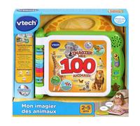 VTech - Mon Imagier Bilingue, Imagier Parlant Mes 100 Animaux, Livre Sonore, 12 Pages Illustrées et Interactives, Jouet Éducatif, Cadeau Enfant Dès 2 Ans - Contenu en Français et Anglais