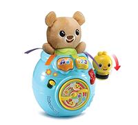 VTech Baby Peek-a-Boo Ours en Peluche interactif pour Jeu sensoriel, Jouet Musical pour bébé avec Sons, chansons et Phrases, Cadeau de Noël idéal pour Les Tout-Petits âgés de 6 Mois, 1, 2 et 3 Ans