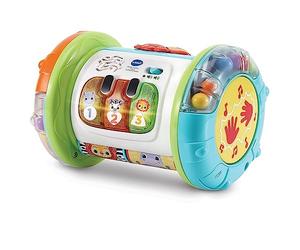 VTech -Baby Rouleau Magique interactif 3 en 1, Jouet Multi-activités pour bébés à partir de 6 Mois, Tambour, Piano et Centre d'activités, Apprentissage de la Musique, enseigne Le vocabulaire de Base