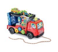 VTech - Super Camion Dépannage Interactif - Jouet à Tirer 3 en 1 - Camion Transporteur de Voitures, Dépanneuse Jouet Enfant, Rampe Voiture de Course - Cadeau Enfant Dès 1 an - Contenu en Français