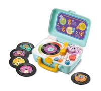 VTech - Baby Tourne-Disque, Boîte à Musique Bébé, Tourne-Disque Vinyle Vintage Enfant Parlant et Interactif, Jouet d'Éveil Musical, Cadeau Enfant Dès 1 an - Contenu en Français