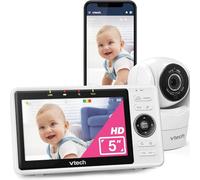 VTech Babyphone Camera 5 inch Baby Camera 1080p, 120° Wide Angle View, Night Vision, Remote Pan-Tilt Zoom, Two-Way Talc, Works with iOS and Android, WiFi