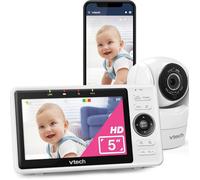 VTech Babyphone Caméra 5 pouces 1080p Vision Nocturne Grand Angle 120°