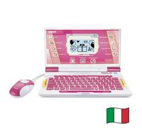 VTech Bit Smart Genius Plus Rose, Ordinateur Interactif Enfant, Ordinateur avec Souris, 164 Activités, Ordinateur Éducatif Bilingue Italien et Anglais, Clavier QWERTY, Piles Incluses, 6-11