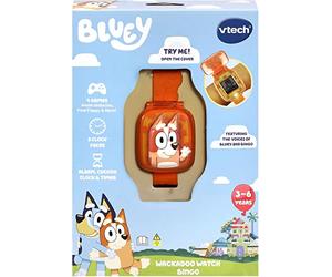 VTech Bluey Wackadoo Montre d'apprentissage Bingo Officielle Bluey Toy pour Tout-Petits avec chronomètre, minuterie, Alarme et Jeux, Cadeau éducatif pour Enfants de 3, 4, 5, 6 Ans et Plus, Version