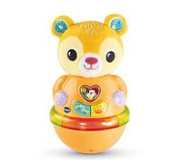 VTech - Bonbon, Mon Ourson Culbuto, Ours en Peluche Rigolo Qui Tourne et Bascule, Culbuto Bébé, Jeu de Motricité et d'Éveil, Cadeau Bébé Dès 6 Mois - Contenu en Français