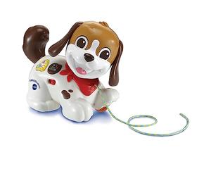 VTech Chien pour Enfants promenades et Aventures, Jouet de traînée pour Enfants à partir de 1 an, Chien interactif pour Promenade, Oreilles Mobiles, enseigne Les Premiers Mots, Version ESP