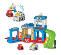 VTech - Commissariat de Police TutTut Bolides, Pistes et Voitures Jouet pour Enfants à partir de 1 an, Circuits à Combiner, Comprend Voiture, Version ESP
