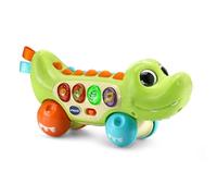 Vtech Crocodile éducatif pour bébé - Jouet interactif pour bébé avec Musique, Phrases et Sons - Crocodile coloré sur roulettes avec Plusieurs Touches - pour Enfants de 6 à 36 Mois