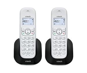 VTech CS1501 Téléphone sans Fil DECT à Deux combinés avec Blocage d'appel, Identification de l'appelant/Appel en Attente, Haut-Parleur Mains Libres, écran et Clavier rétroéclairés
