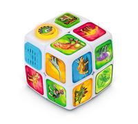 VTech - Cube Aventures Dinos, Cube Magique 2x2 Interactif et Parlant, Jeu de Casse-Tête et de Rapidité, Dinosaure Jouet Éducatif, Cadeau Enfant de 4 à 8 Ans - Contenu en Français