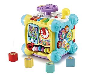 VTech Cube de jeu pour bébé - Cube de jeu interactif avec musique, formes et éléments mobiles - Pour enfants de 12 à 36 mois