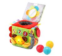 VTech - Cube Interactif Éveil Sensoriel, Jouet Bébé d’Éveil avec Différentes Matières Rouge - Version FR