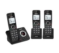 VTech DECT Ans Fil à 3 combinés, répondeur, Blocage d'appel, rétroéclairé, conférence, 18 Heures d'autonomie, amplificateur de Volume, Haut-Parleur Mains Libres, numérotation abrégée | ES2052