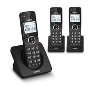 VTech DECT sans Fil à 3 combinés, Blocage d'appel, rétroéclairé, conférence, 18 Heures d'autonomie, amplificateur, Haut-Parleur Mains Libres, numérotation Rapide, Mode ECO et Silencieux | ES2002