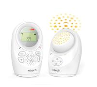 VTech DM1212 Babyphone Audio pour Bébés, Portée 460 m, Autonomie 8h, Veilleuse Projection, Berceuses, Communication Bidirectionnelle, Alertes Sonores, Transmission Sécurisée, Blanc