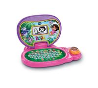 VTech - Mon Ordi Éducatif Dora L’Exploratrice - Ordinateur Enfant Bilingue avec Écran Rétroéclairé, 13 Activités et Jeux Interactifs Dora - Cadeau Enfant Dès 3 Ans - Contenu en Français et Anglais